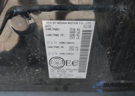 2016 Nissan Rogue S/Sl/Sv из США, поврежденный, VIN 5N1AT2MT1GC789260